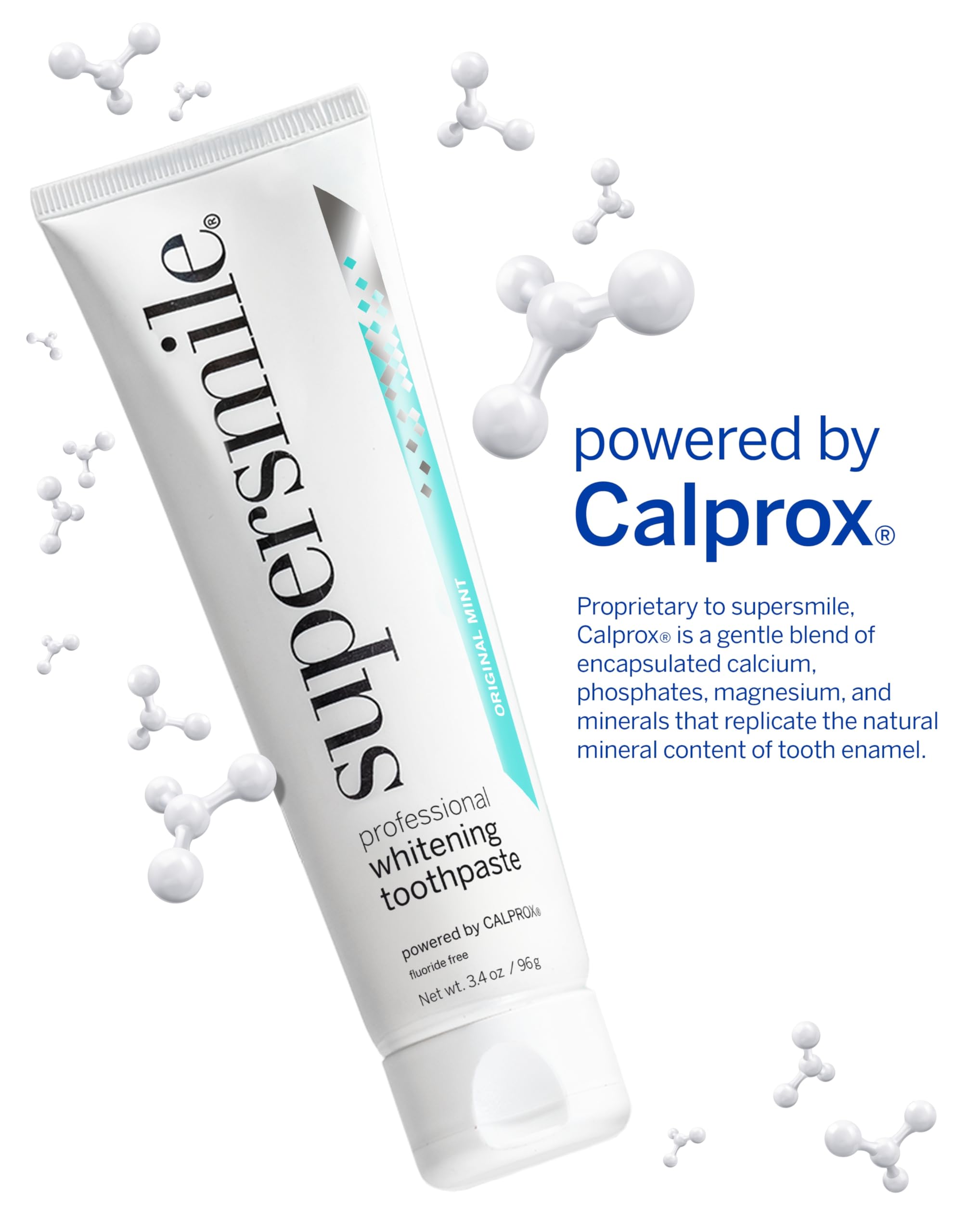 Supersmile Professional Teeth Whitening Toothpaste - Fluoride Free for Visibly Brighter Smile - Whitens up to 6 Shades