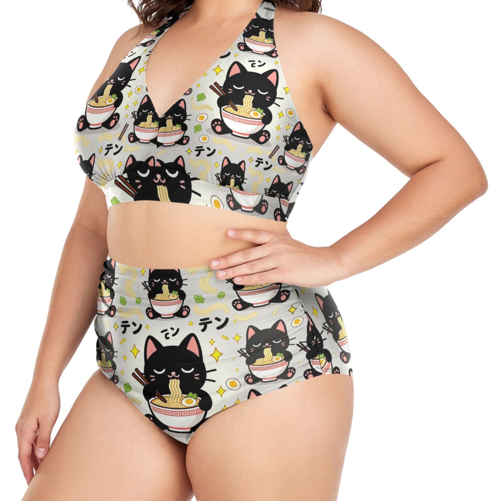 FRODOTGV Curvy damskie dwuczęściowe zestawy kąpielowe L-4XL