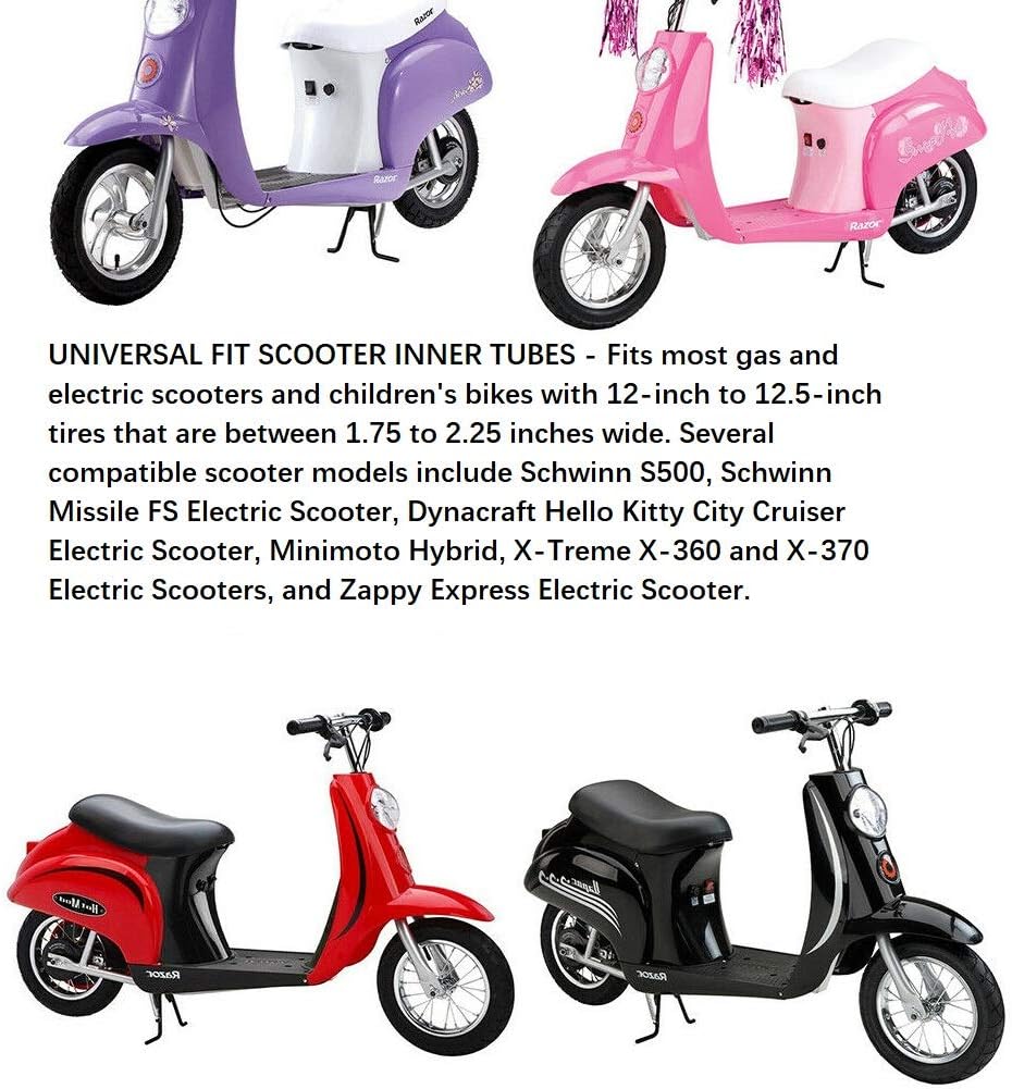 12 1/2"x 2 1/4"(12.5x2.25) Inner Tube for Razor Pocket Mod (Bella, Betty, Bistro, Daisy, Hannah, Sweet Pea), Currie, Schwinn, GT, IZIP, eZip, MX125 Dirt Rocket - Gas & Electric Scooters by Gator parts