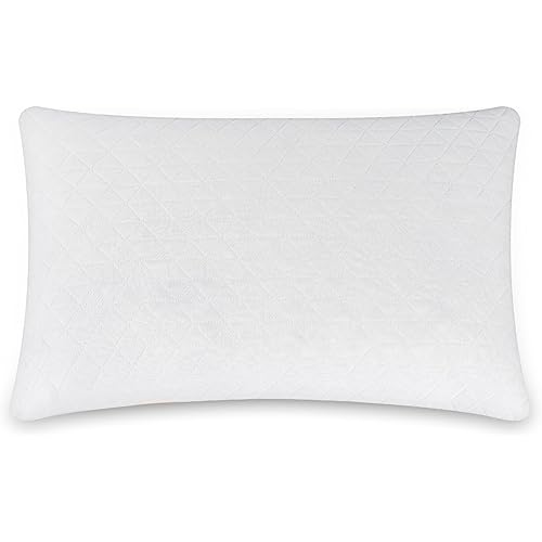 Pillow Queen Size 1 Pack,Shredded Memory Foam Bed Pillow for Sleeping woth Removable Pillow Cover, Medium Firm Breathable and Soft Standard/Queen Pillow (28"x18")
