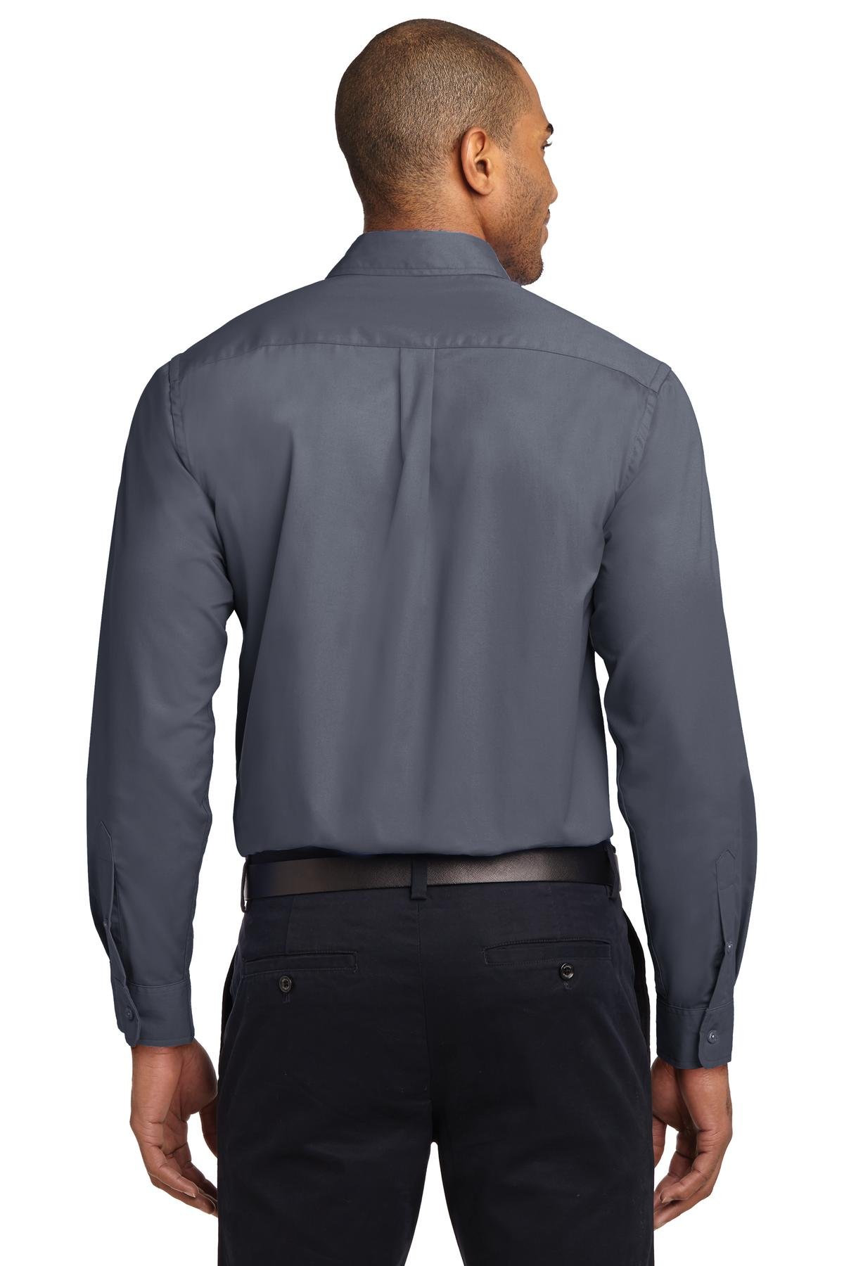 Camicie da uomo a maniche lunghe resistenti alle pieghe di facile manutenzione in regolare, grande e alto
