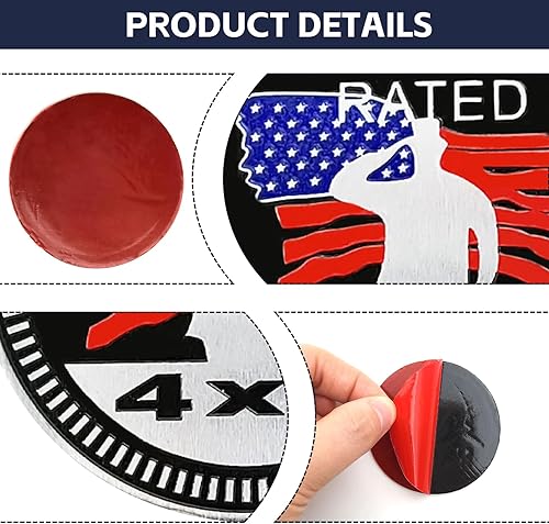 Miniatura 3 de Insignia de veterano con calificación para automóvil, 4 x 4, calcomanías de insignia de automóvil automotriz, calcomanías redondas de metal 3D,