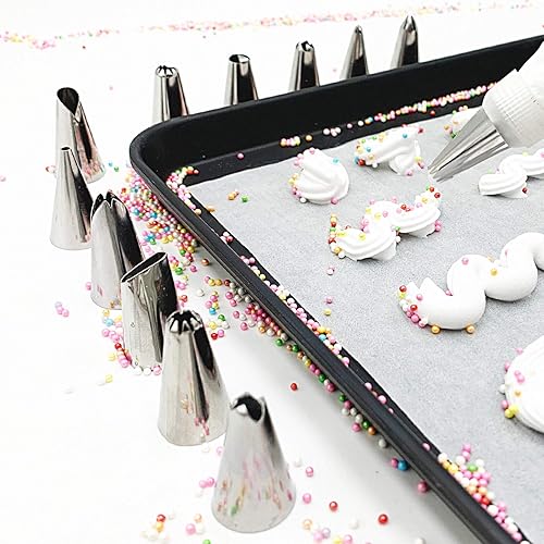 Miniatura 4 de Tamodan Bolsas y puntas, bolsas de pastelería y puntas adecuadas para principiantes, incluidas 100 bolsas de tuberías desechables de 16 pulgadas