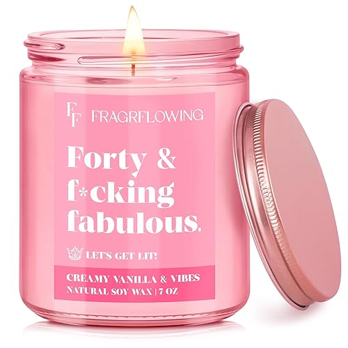 40th Birthday Candle Gifts for Women - Forty & Fabulous!