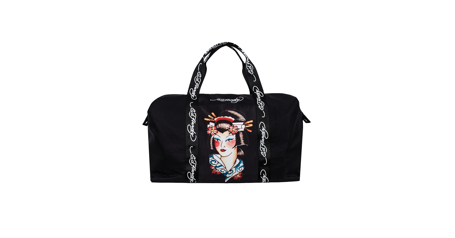 バッグ vintage ed hardy design bag Ed Hardy Unisex Geisha Tatoo Print Nylon Weekender Duffle