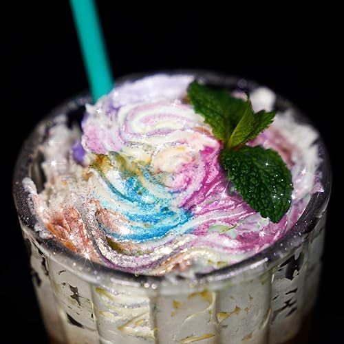 Vista 118 de NiHealth - Polvo comestible con purpurina brillante, polvo metálico, decoración de alimentos, espolvorear polvo brillante para bebidas, vino