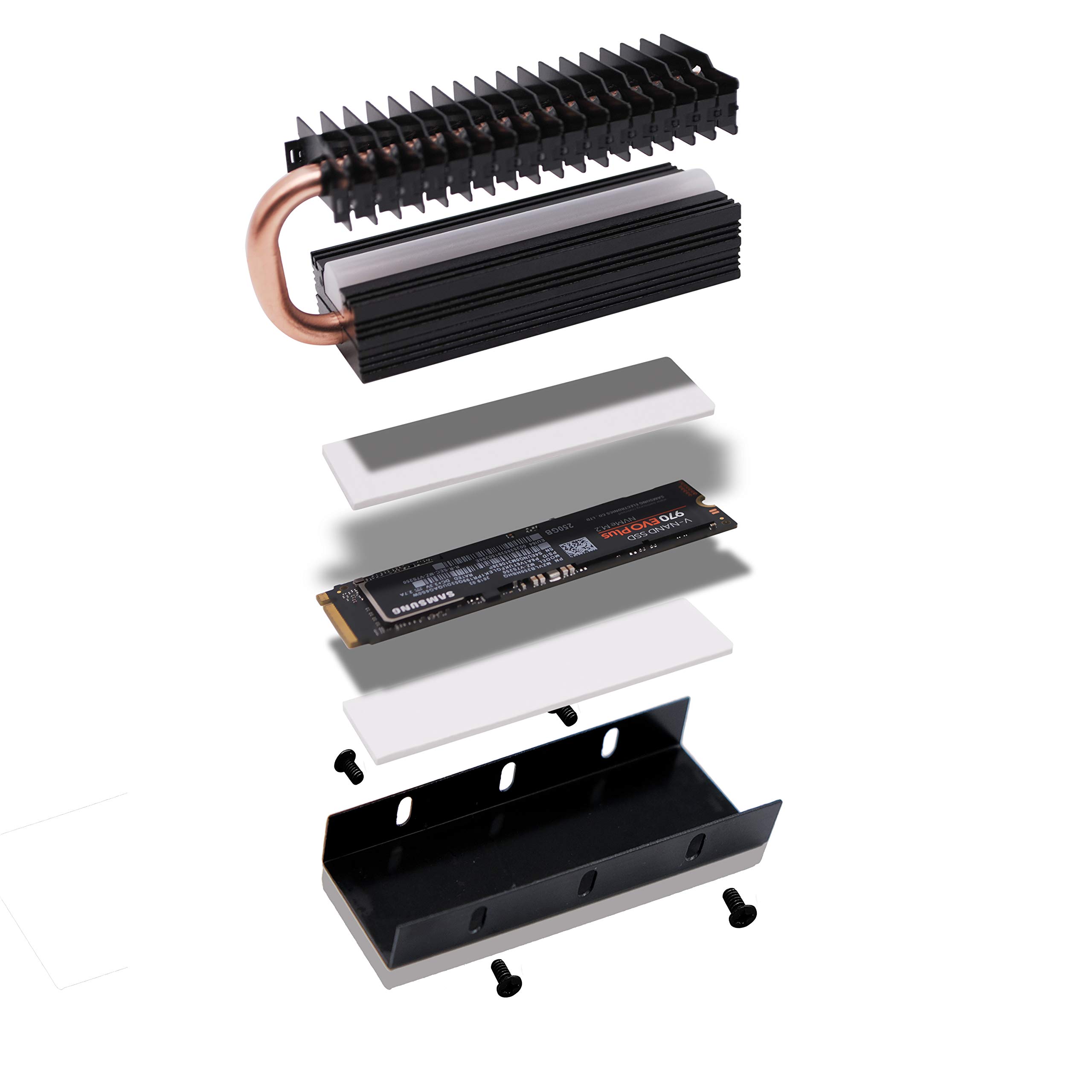 Buy EZDIYFAB M.2 Heatsink with Heatpipe, 12V RGB SATA NVMe NGFF M.2