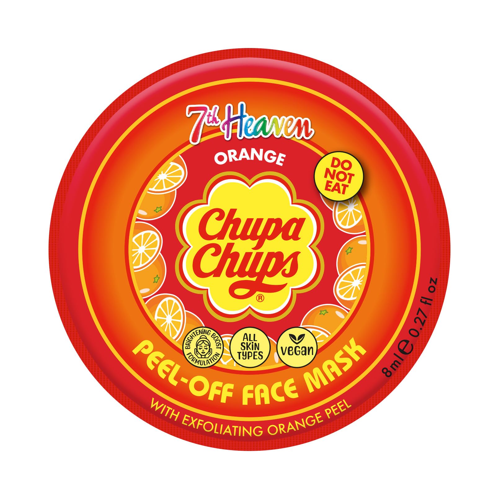 7th Heaven x Chupa Chups Peel Off Face Mask (Orange) Exfoliating Facial Mask with Orange Peel, Vegan - Genuine 7th Heaven Face Masks Skincare