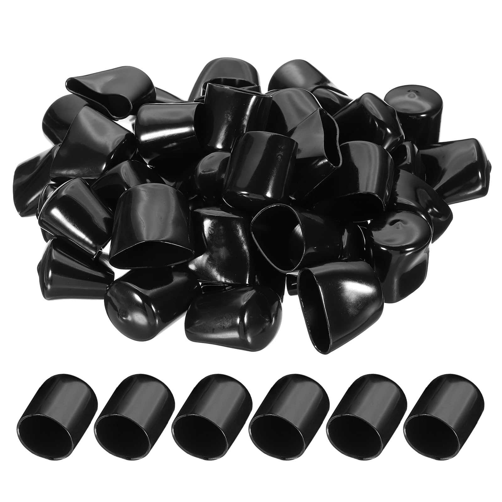 Tapones de goma PATIKIL de 29 mm, 44 piezas de cubiertas flexibles de PVC para roscas, negro