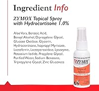 Vista 6 de Zymox Spray tópico para puntos calientes para perros y gatos con 1% de hidrocortisona, 2 onzas