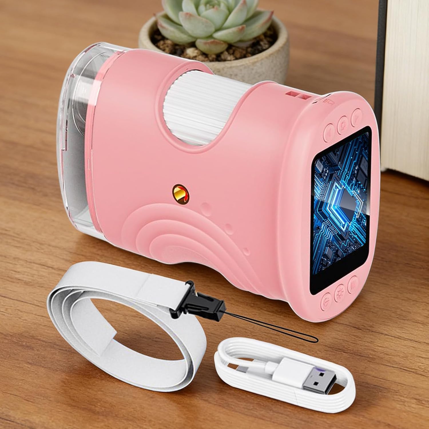 子供向けデジタル顕微鏡 | 1000倍充電式教育玩具,5cmポータブルスクリーン付き | 家庭学習・実験・自然観察用 子供用