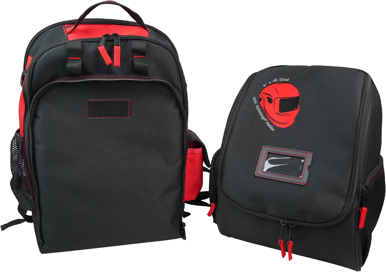 MELOTOUGH Welding Tool backpack Extreme Gear Pack with Large Capacity Helmet Holder Luggage Storage Bag(Red - Image 5