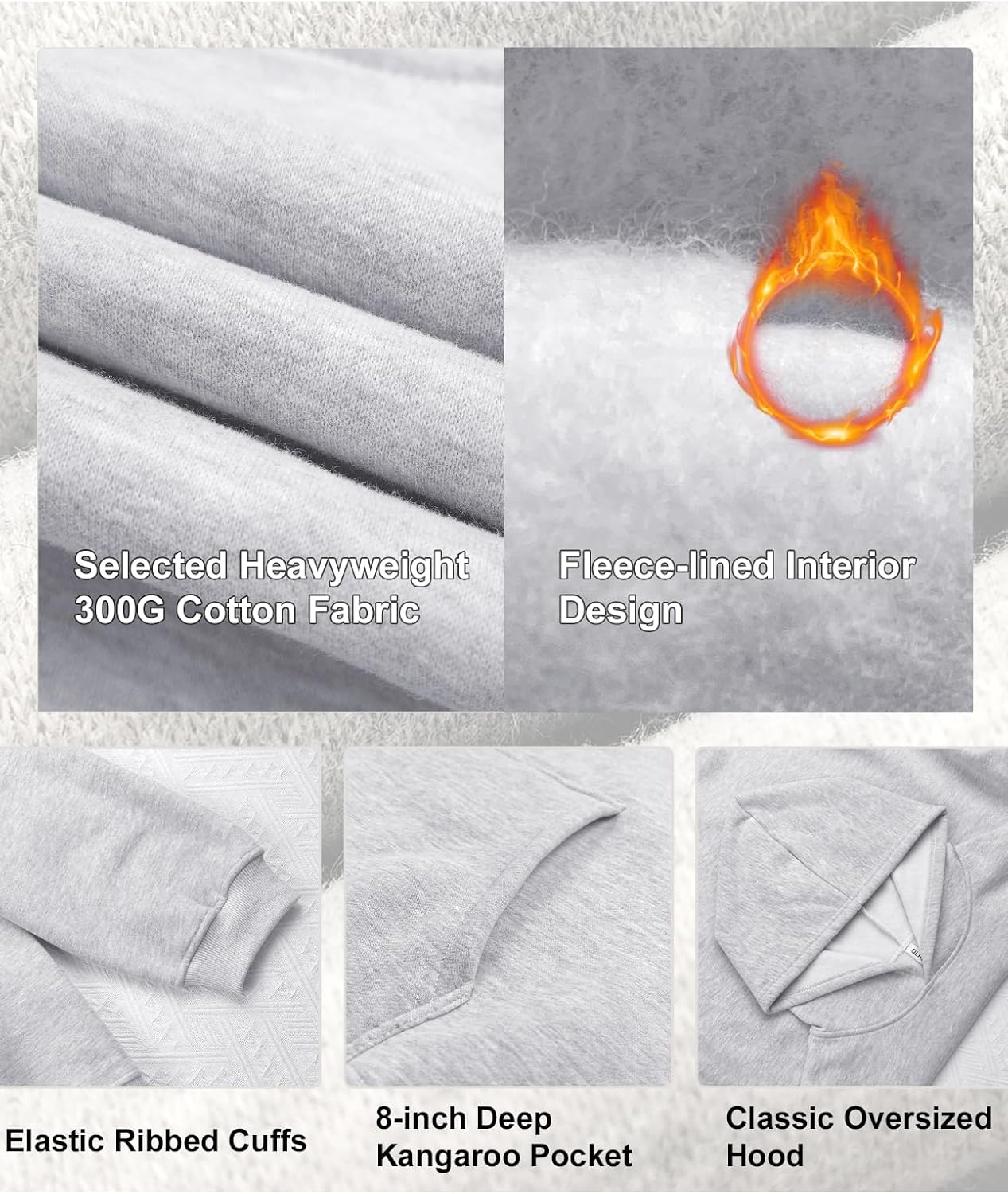 OLRIK Womens Plus Size Hoodies Oversized Fleece-Lined Thick Sweatshirts Cozy Hooded Pullover Winter Clothes - Image 4