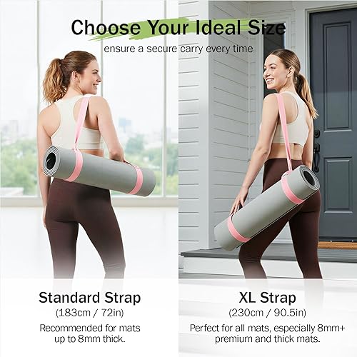 Miniatura 7 de Slim Panda Correas para esterilla de yoga para llevar, soporte ajustable para esterilla de yoga, esterilla de yoga (esterilla de yoga no incluida)