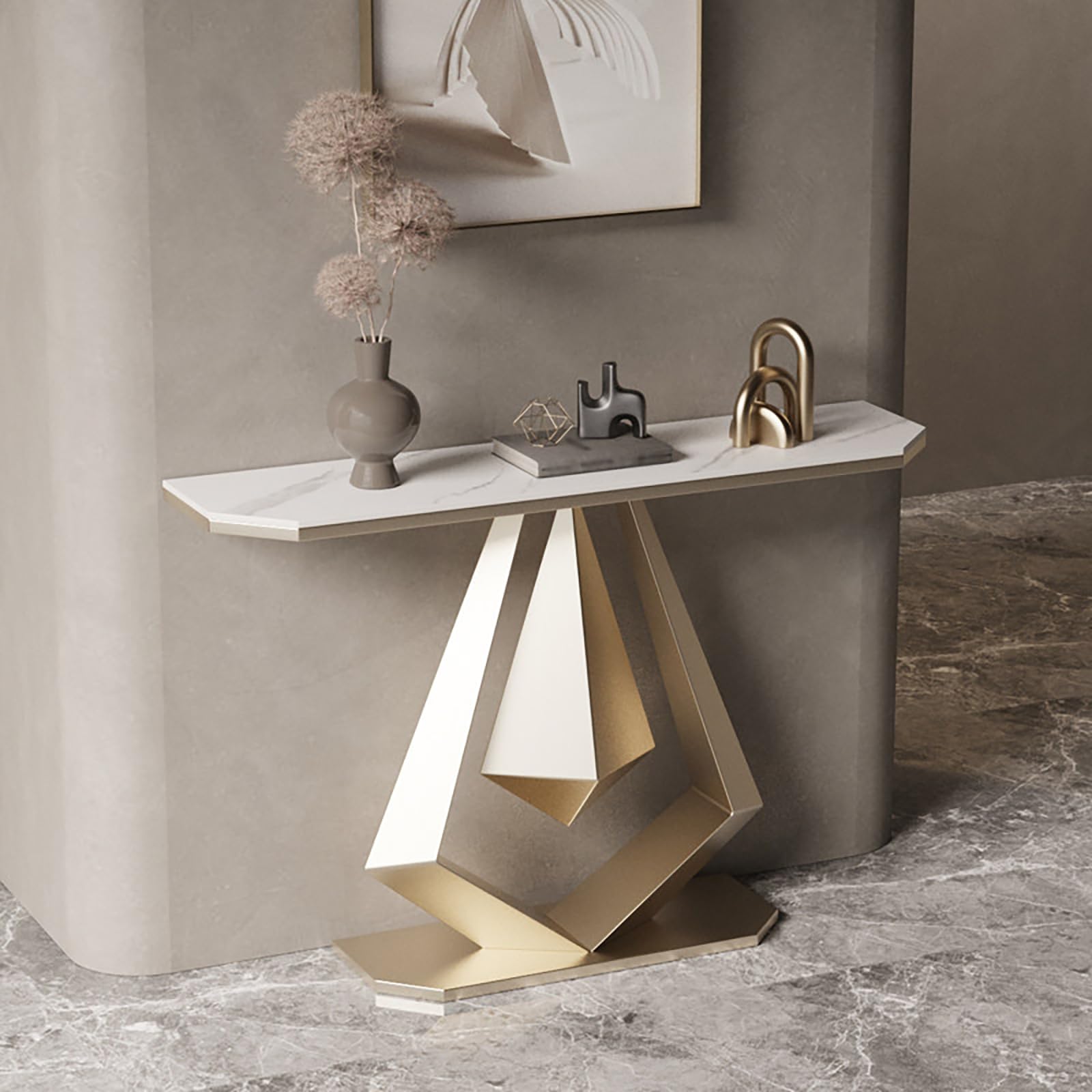 Mesa consola moderna para decorar el pasillo y organizar la entrada del hogar actual
