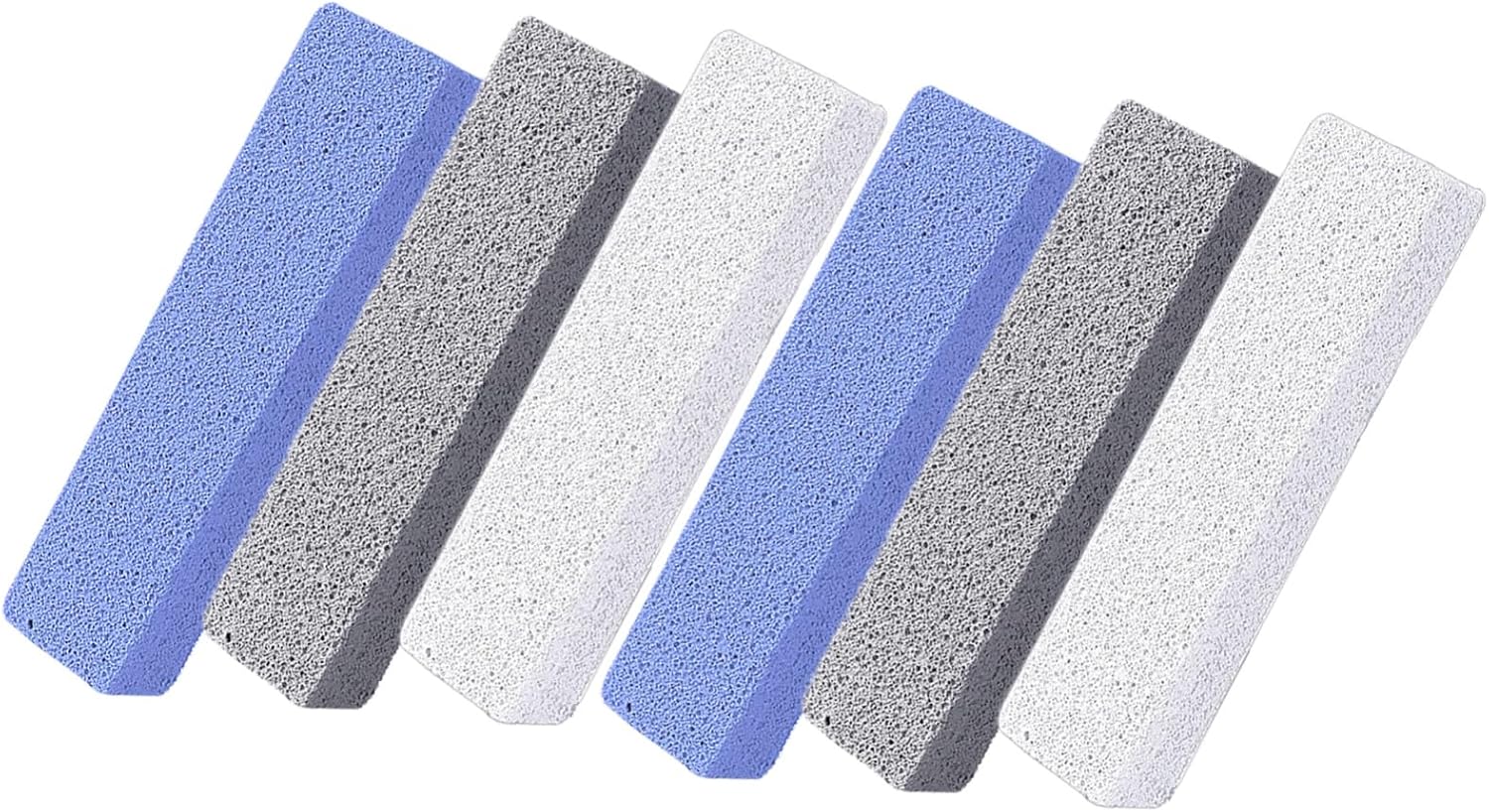 6pcs Multi-Sided Glass Foot Pumice Stones Callus Remover Dead Skin Exfoliator Foot Care Scrubber for Heels and Shower Use