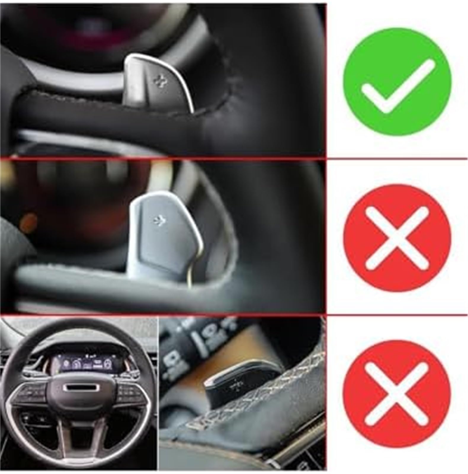 Przedłużenia pokrywy dźwigni zmiany biegów, dla Cherokee Kl, dla Grand Wk Laredo Limited Overland 2015-2021 przedłużenie wykończenie manetek układu kierowniczego pojazdu(Blue)