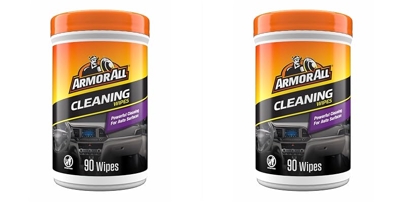Lenços para Limpeza Automotiva Armor All para Interior e Vinil, 180 unidades (2 potes de 90)
