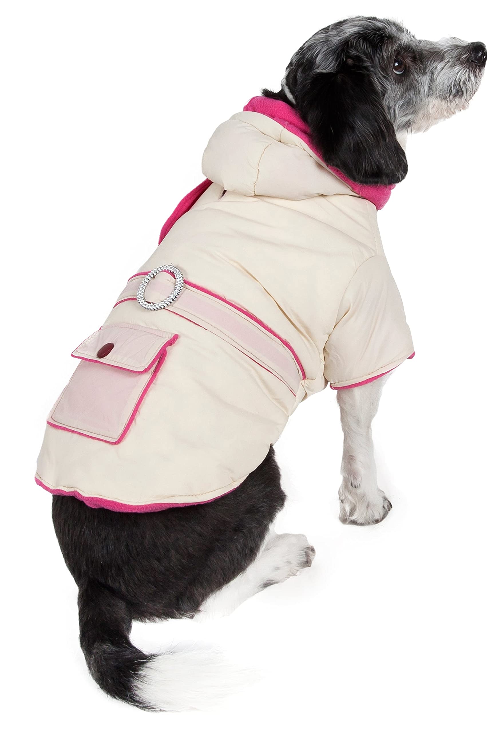 Pet Life Dual-Toned Jewel Accented Winter Dog Coat Pet Jacket with 3M Thinsulate Insulation Technology