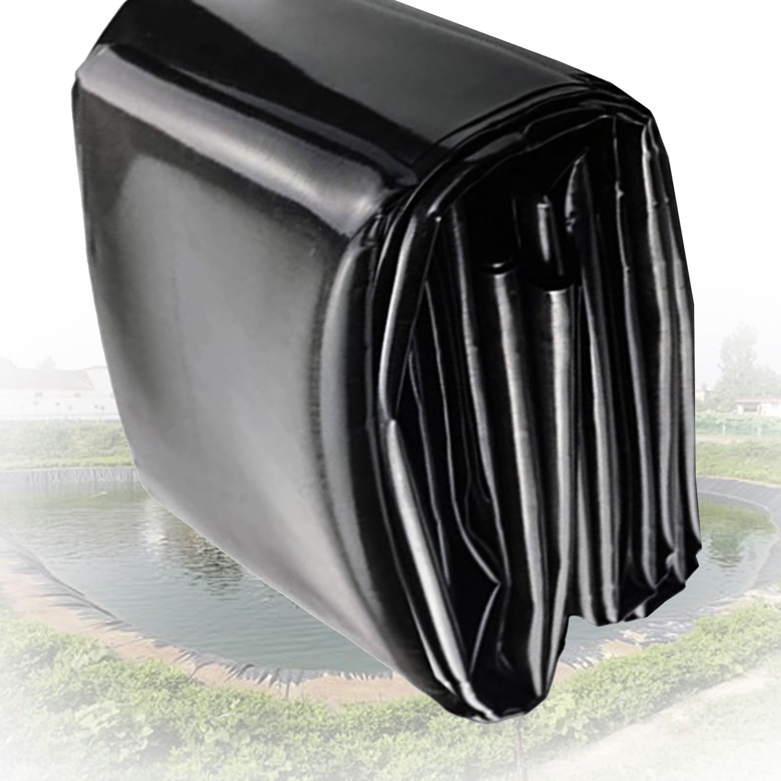 Bâche de bassin noire anti-fuite 12mm résistante pour sécuriser les bassins de poissons koïs