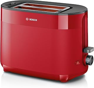 Bosch, Toaster, MyMoment, 2 slots, defrost and reheat functions, pastry heater, HighLift, automatic shut-off, dark red, TA…