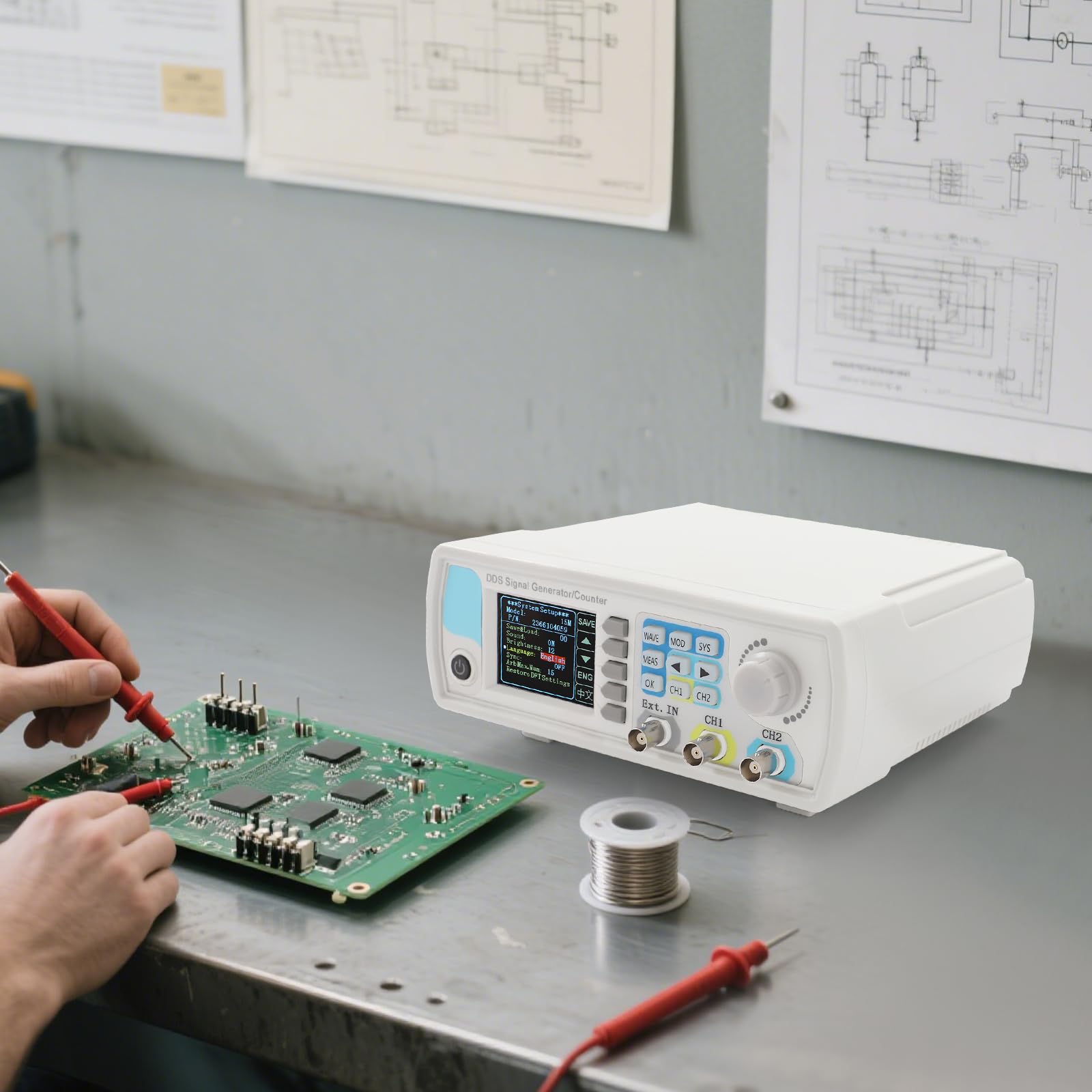 Funktionsgenerator Signalgenerator Wellenformgenerator DDSGenerator Frequenzgenerator Messgerät Laborgerät ideal für Elektroniklabore bis 15 MHz dualer Kanal 14 Bit Auflösung