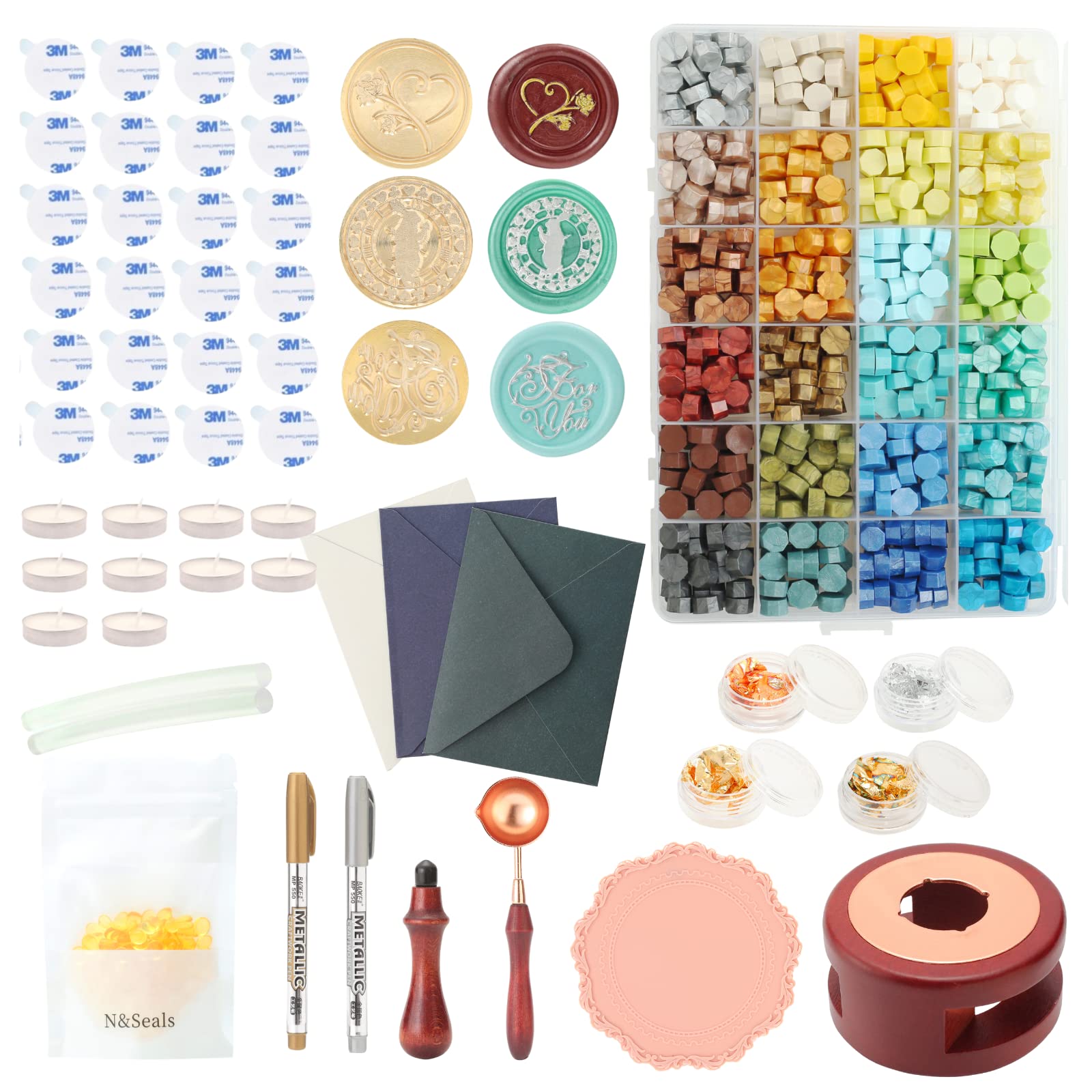 Amazon | N&Seals シーリングスタンプ シーリングワックス セット 【大