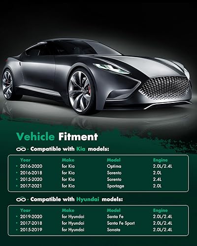 Miniatura 6 de SCITOO Reemplazo del alternador para Hyundai para Santa Fe 2019-2020, para Hyundai para Sonata 2015-2019, para Kia para Optima 2016-2020, para Kia