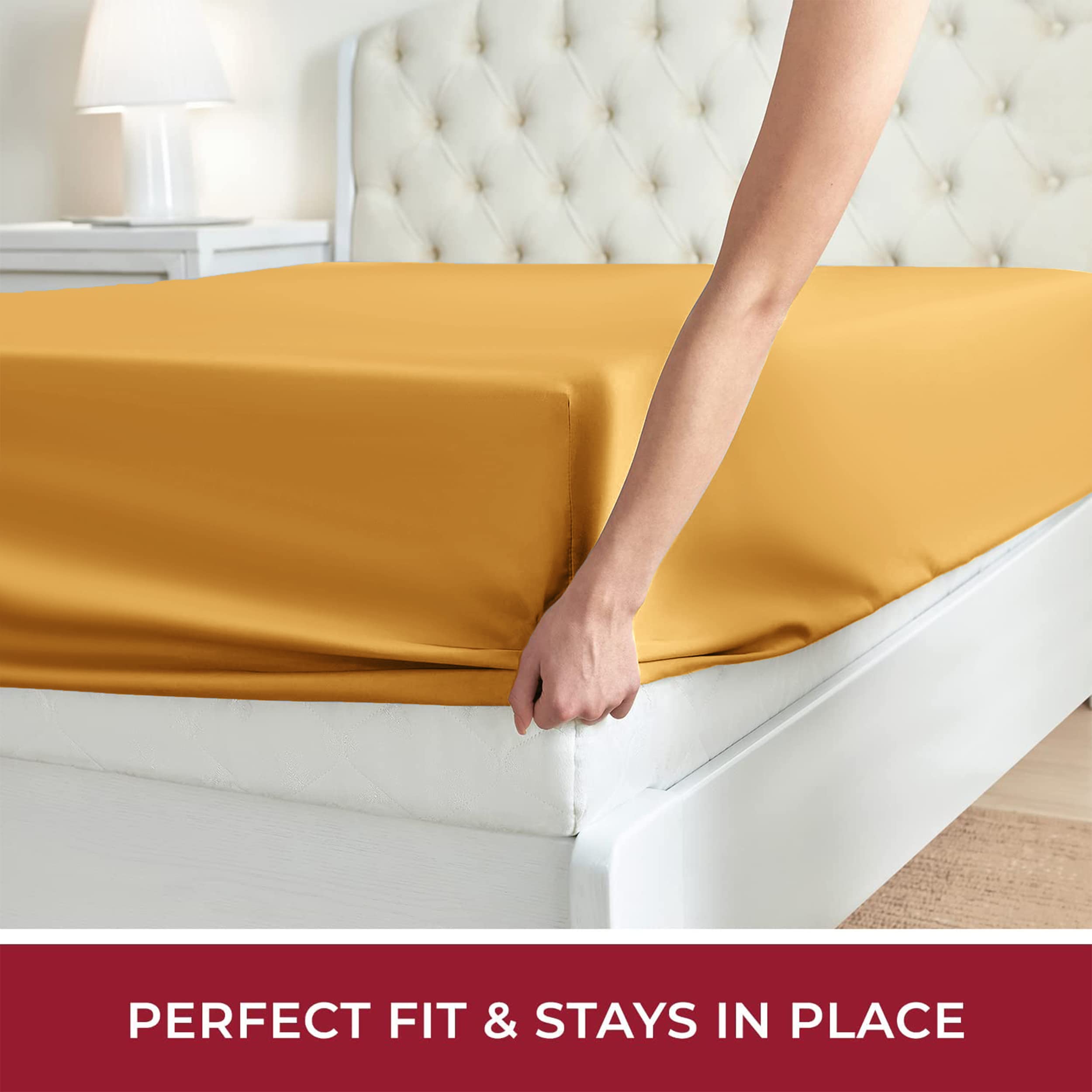 Moonlight Bedding King Size Fitted Sheets 40 Cm Extra Deep Pocket Grey Bed Sheets 16 inch Ultra Soft Bottom Sheet Brushed Microfiber Breathable Shrinkage and Fade Resistant — view 59
