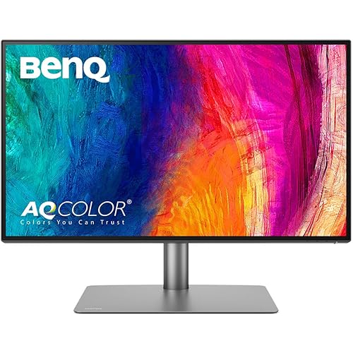 BenQ PD2725U Thunderbolt 3 Monitor for MacBook 27 Inch 4K IPS UHD, AQCOLOR, 100% sRGB & Rec.709, 95% P3, DeltaE≤3, Uniformity, Pantone, Factory-Calibrated, USB Hub, 65W USB-C, Daisy Chain, KVM Switch