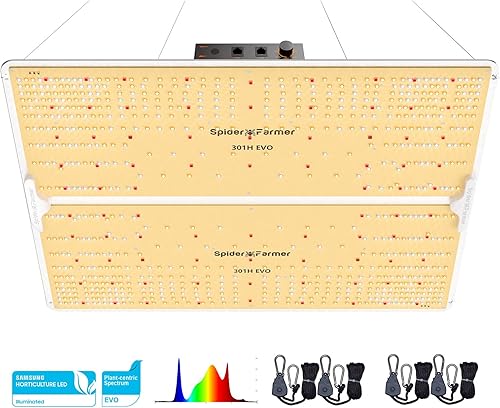 Miniatura 10 de Spider Farmer SF7000 - Luz LED de crecimiento con diodos Samsung LM301B y regulable, 650 W, luz de crecimiento comercial de espectro completo para
