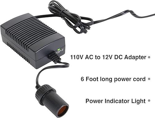 Miniatura 4 de Koolatron Adaptador de corriente: convertidor de 12 V 5 A para refrigerador de automóvil, dispositivos portátiles, suministros de vehículos, cable