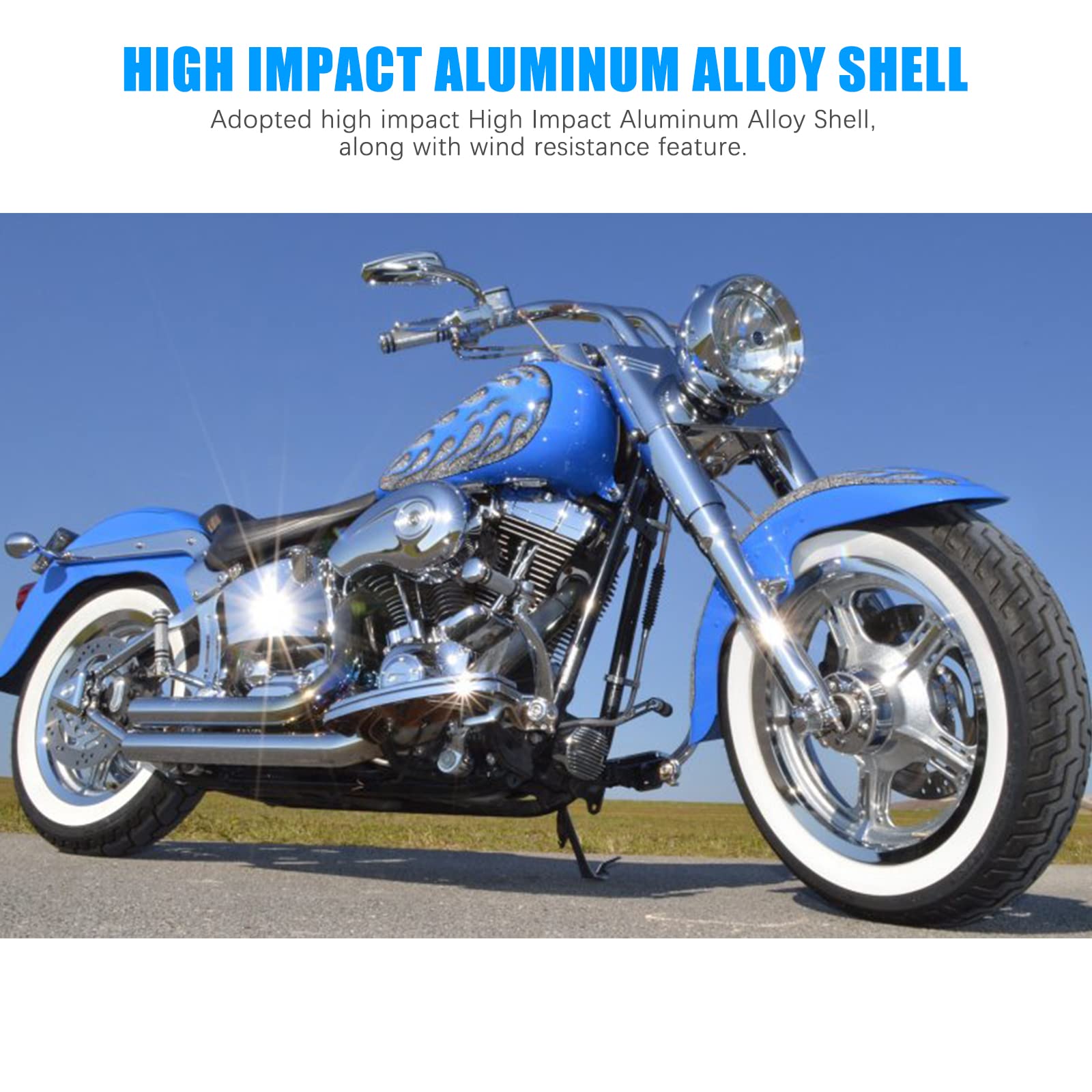 Rétroviseurs Moto DREAMIZER M8 8mm - Compatible Harley 1982-2025, Tige Longue, Noir/chrome