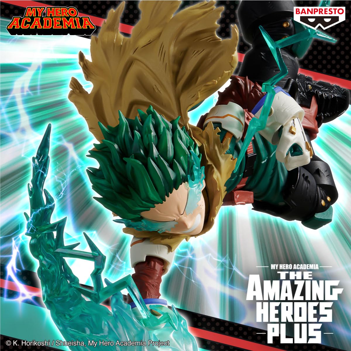 Banpresto Figurka akcji Izuku Midoriya III My Hero Academia, Niesamowici bohaterowie-Plus 20 cm, BP29633P wielokolorowa, figurka kolekcjonerska, optymalna dla fanów anime