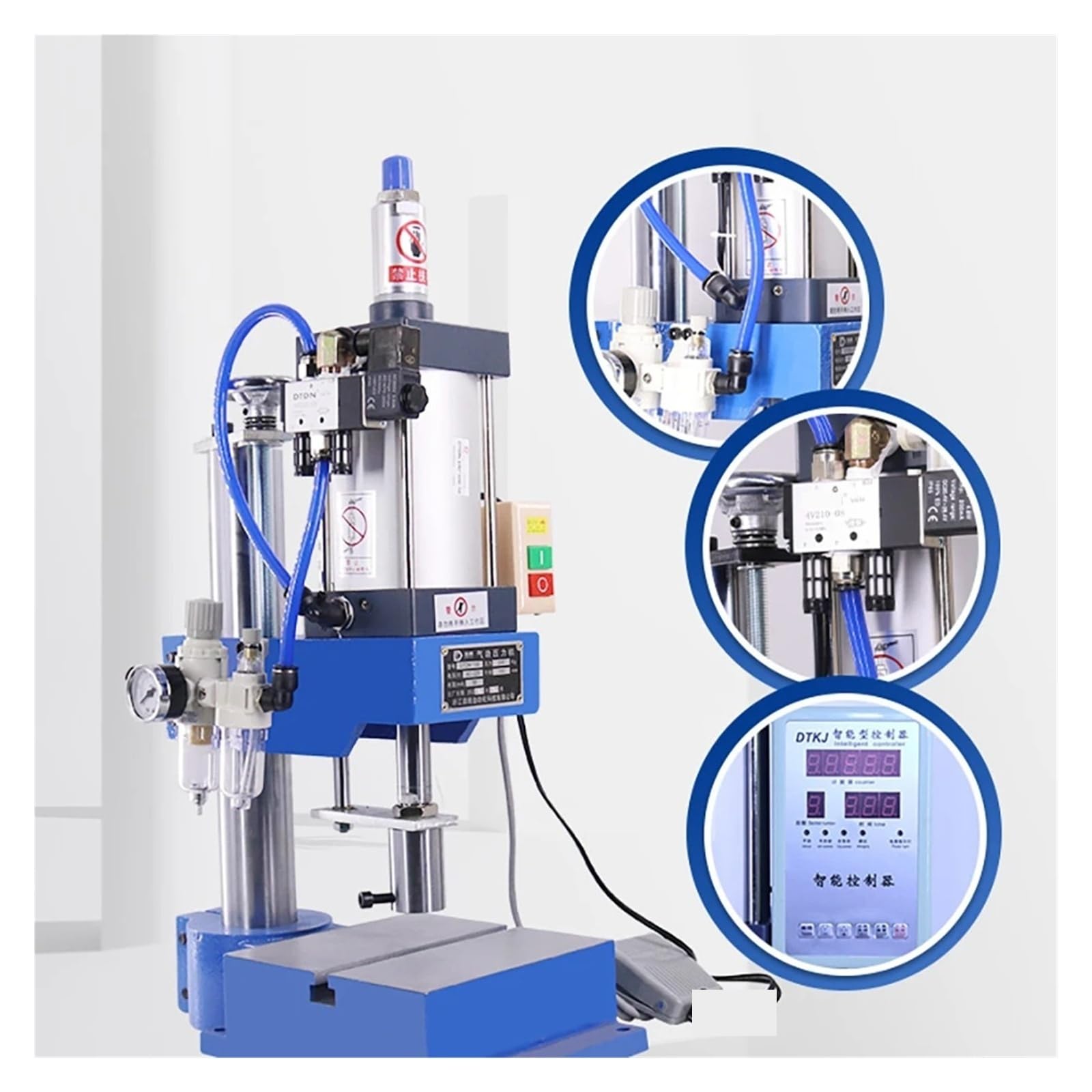 Pressa da banco Piccola rivettatrice ad alta precisione Punzonatrice pneumatica 200 kg Rivettatrice a colonna singola Applicazioni versatili(Type2)