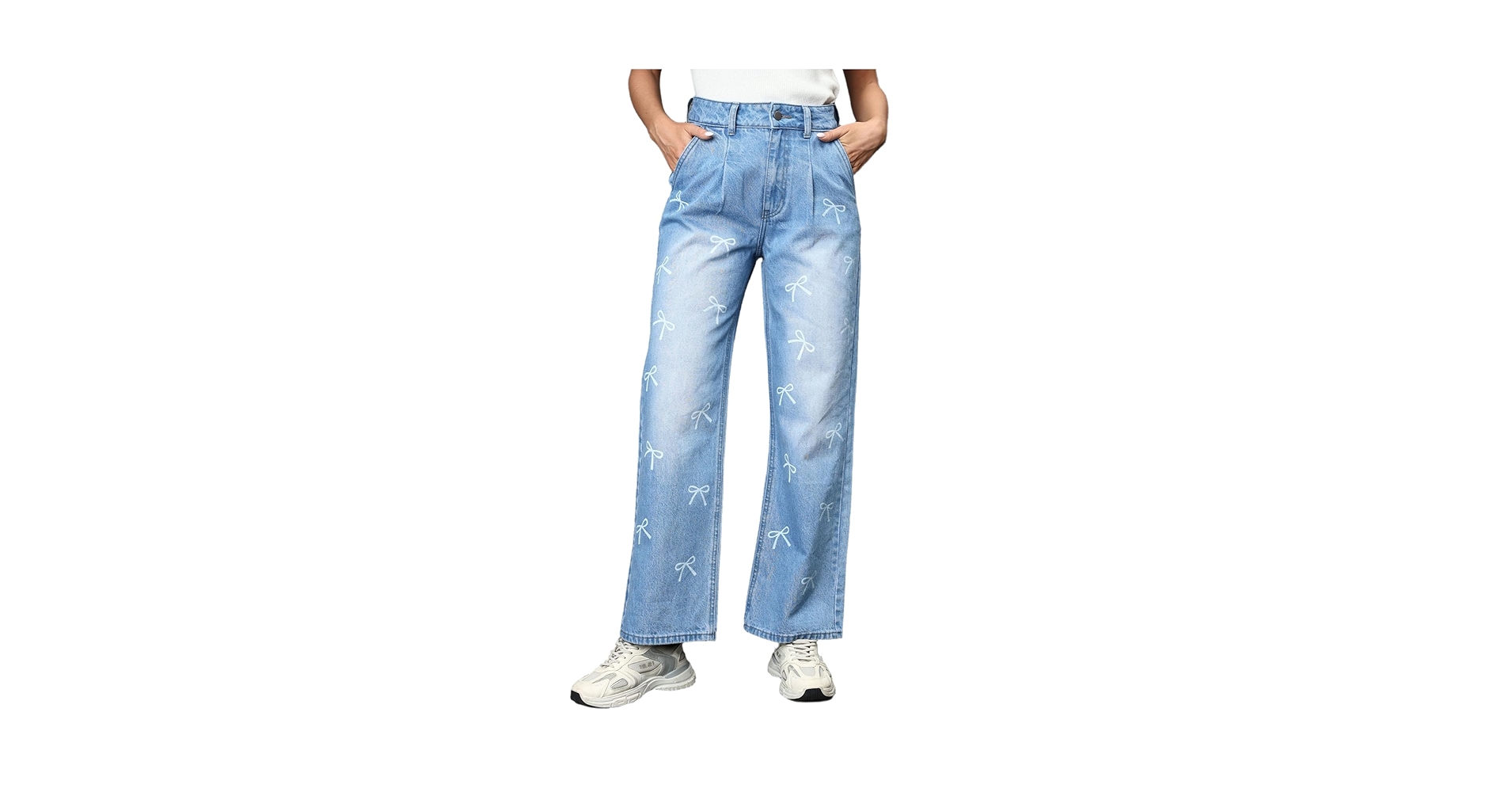 Amazon.com: TACSTRUN Women's Straight Leg Jeans High Waisted