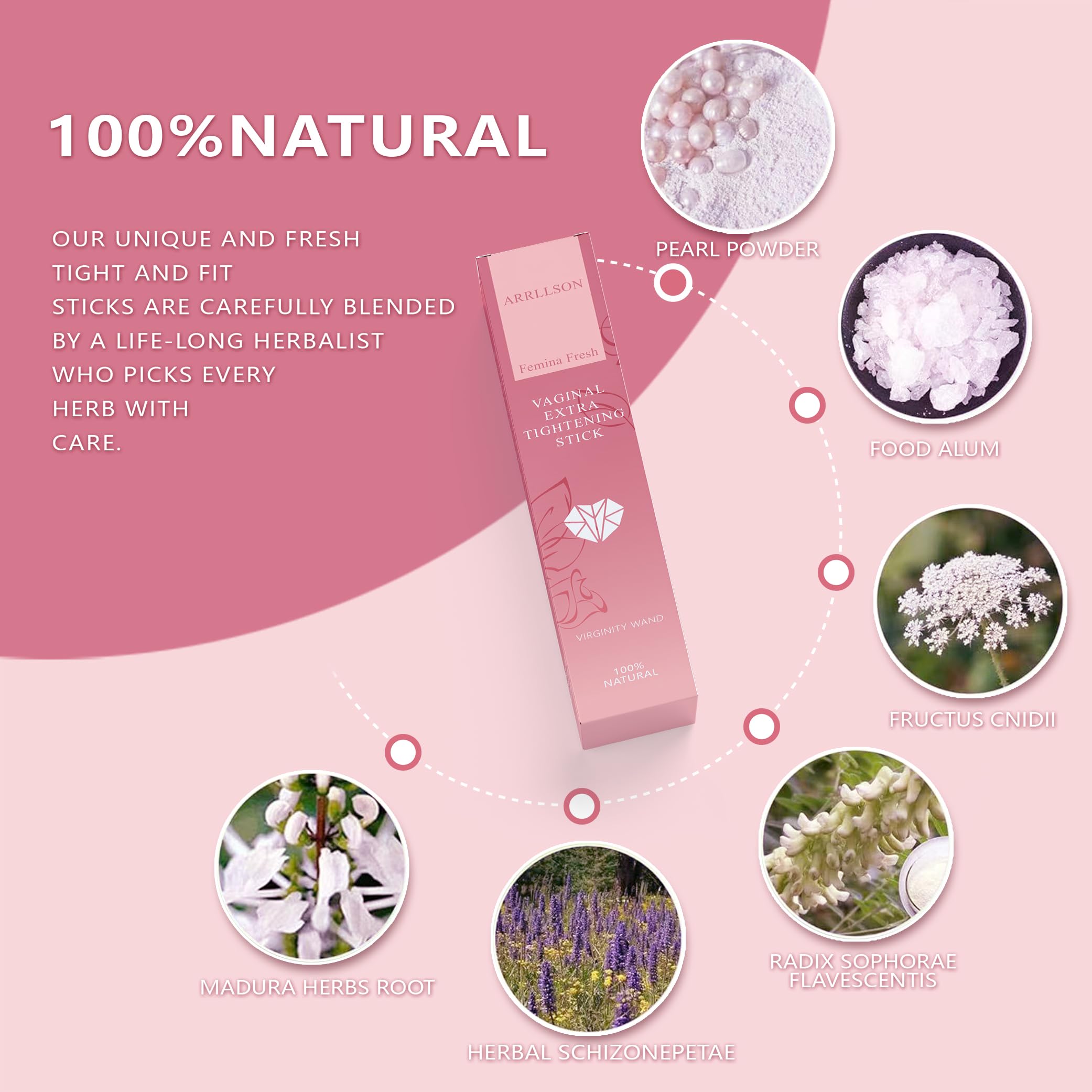 Femina Fresh Tightening Rejuvenation Stick for Women, Feminine Hygiene Vaginal Stick for Tightening, Herbal Yoni Formula Vag Tightening Wand for Odor and PH Balance Support