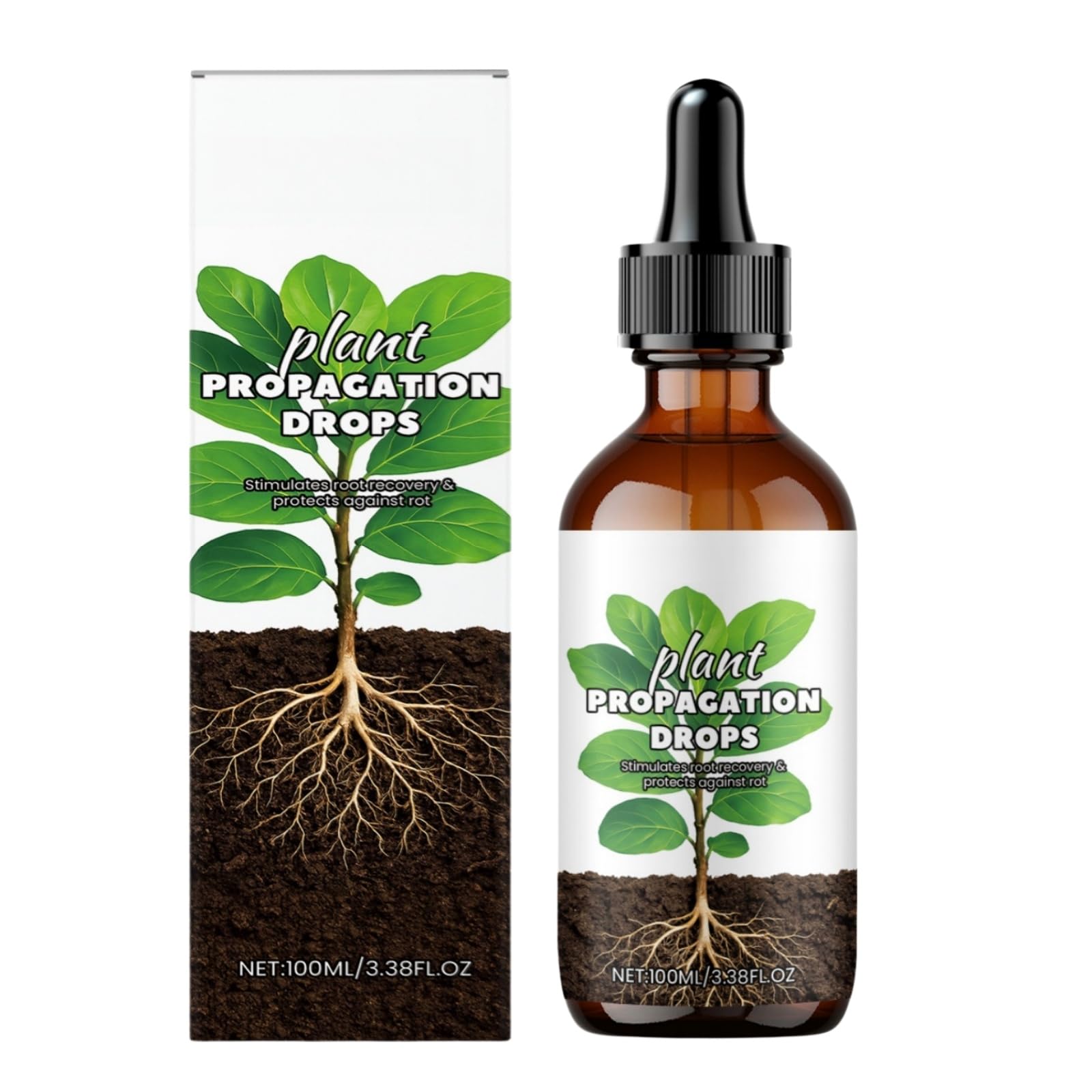 Rooting Hormone Powder & Gel for Cuttings,100ml Liquid Root Stimulator & Grow Formula,Plant Propagation Buddy for Healthy Stems,Concentrated Propagation Buddy for Healthy Stems,Faster Root Development