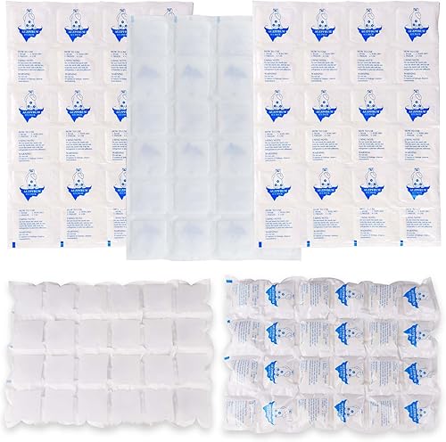 Miniatura 6 de Paquete de 5 hojas de hielo seco para envío de alimentos congelados, paquetes fríos para bolsas de almuerzo más frías, hojas de hielo para