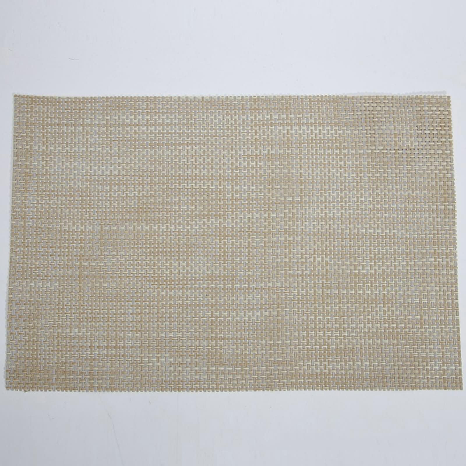 Podkładki do jadalni prostokątne 10 sztuk, 40 x 20 cm podkładki zmywalne odporne na ciepło żółty beżowy, jednolity kolor z prostokątem