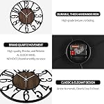 Large Wall Clock - 32 Inch Wall Clocks for Living Room Decor - Battery Operated Wall Clock for Bedroom Kitchen - Nearly Silent Wall Clock Non Ticking - Unique Elegant Design for Home Décor