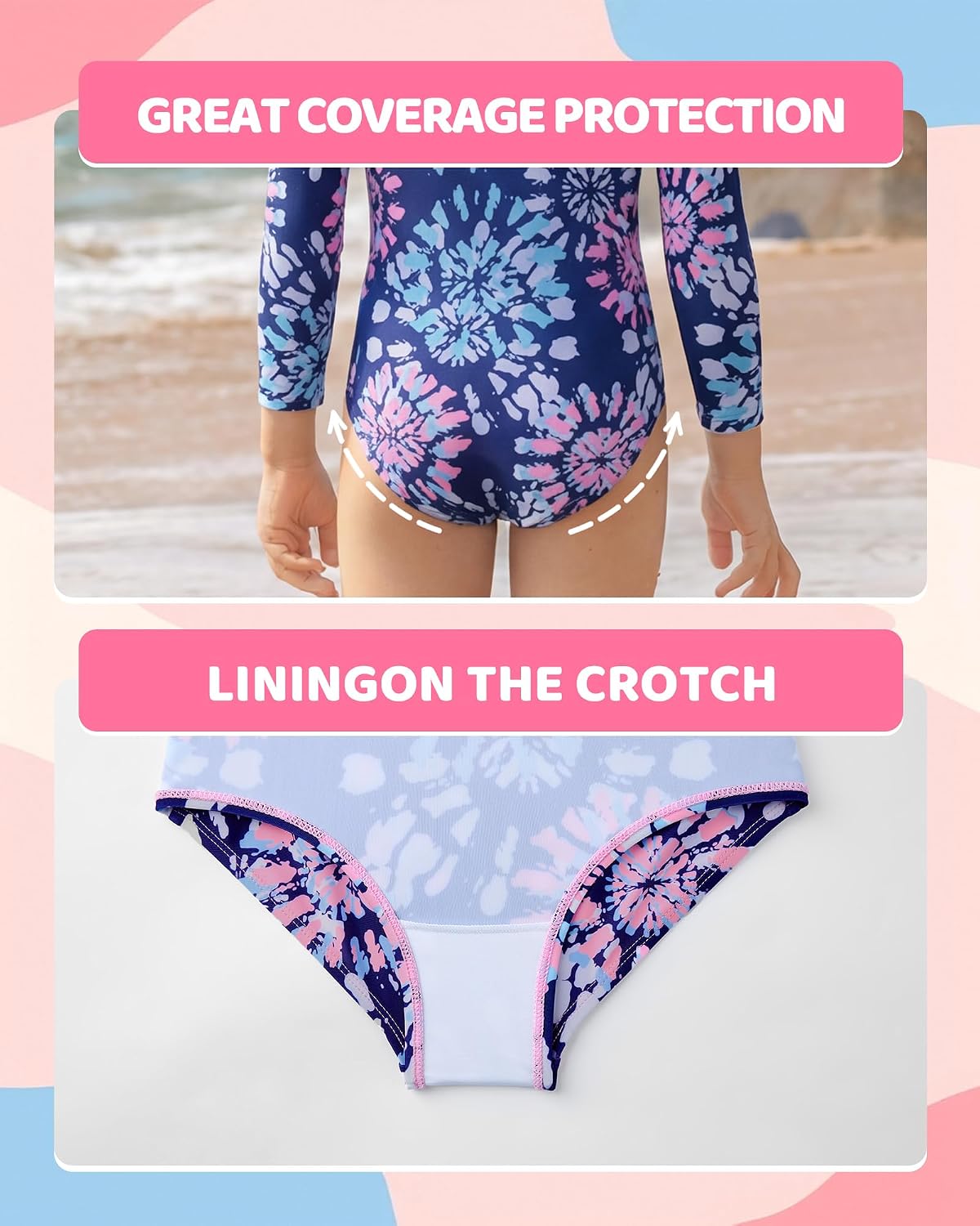 Angel season Girls Swimsuits Kids Bathing Suit One Piece Swimwear with UPF 50+ Cute