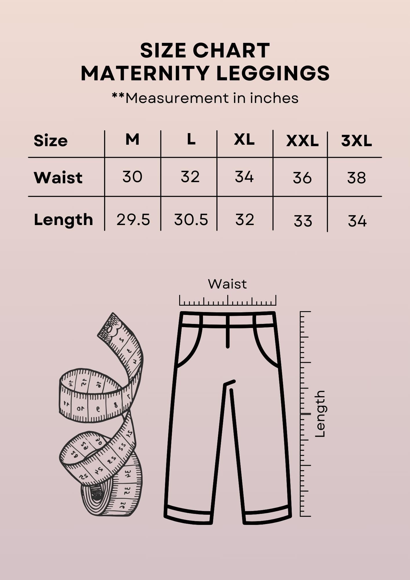 Litelooks Women's Cotton Lycra 3/4 Capri Maternity Leggings - Comfortable, Seam-Free, High Waist Support, Stretchable Pants for Pre & Post Pregnancy (in, Alpha, 3XL, Black, Brown) - Image 5 thumbnail