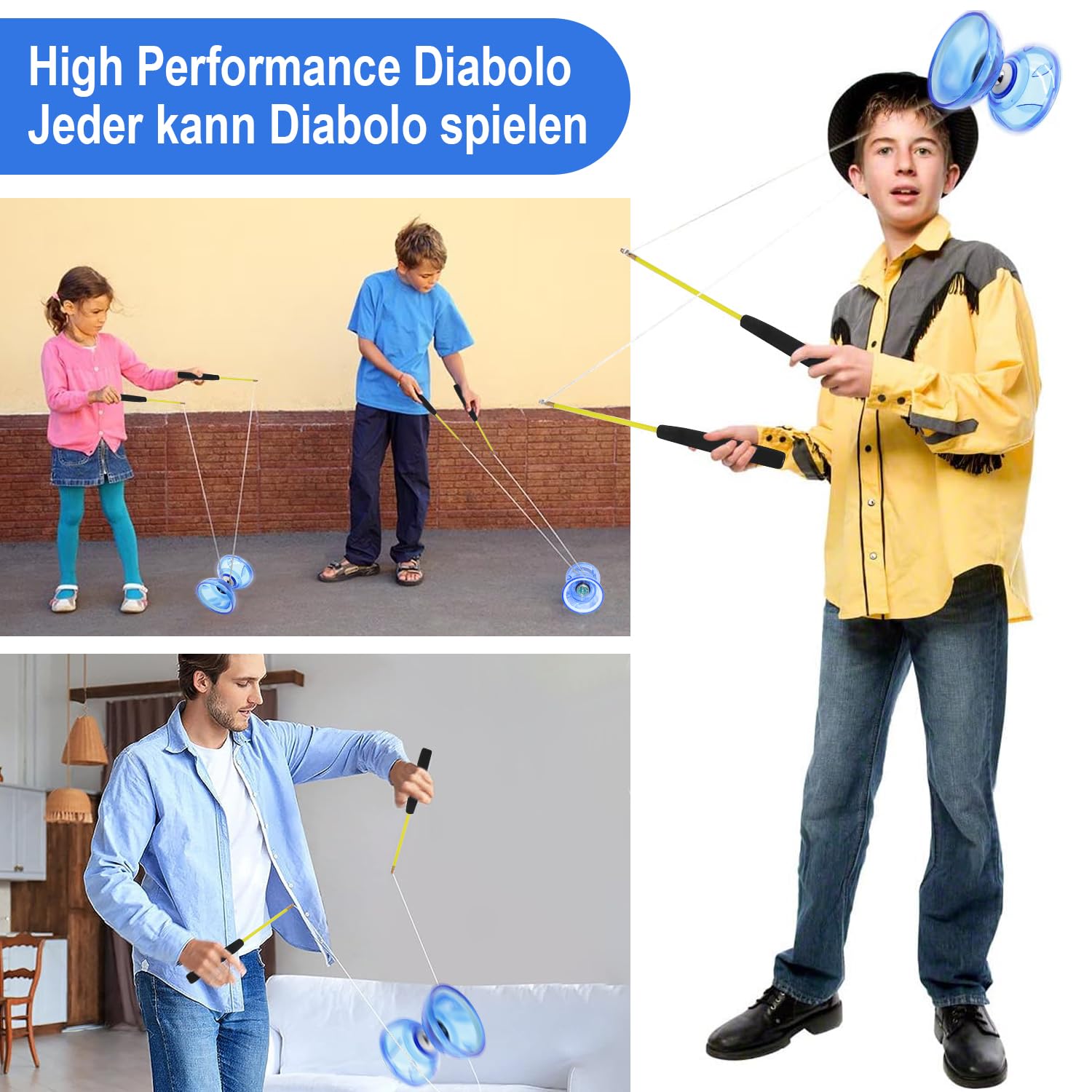 Jeu de Jonglerie Diabolo d'équilibre extérieur ø 12 cm