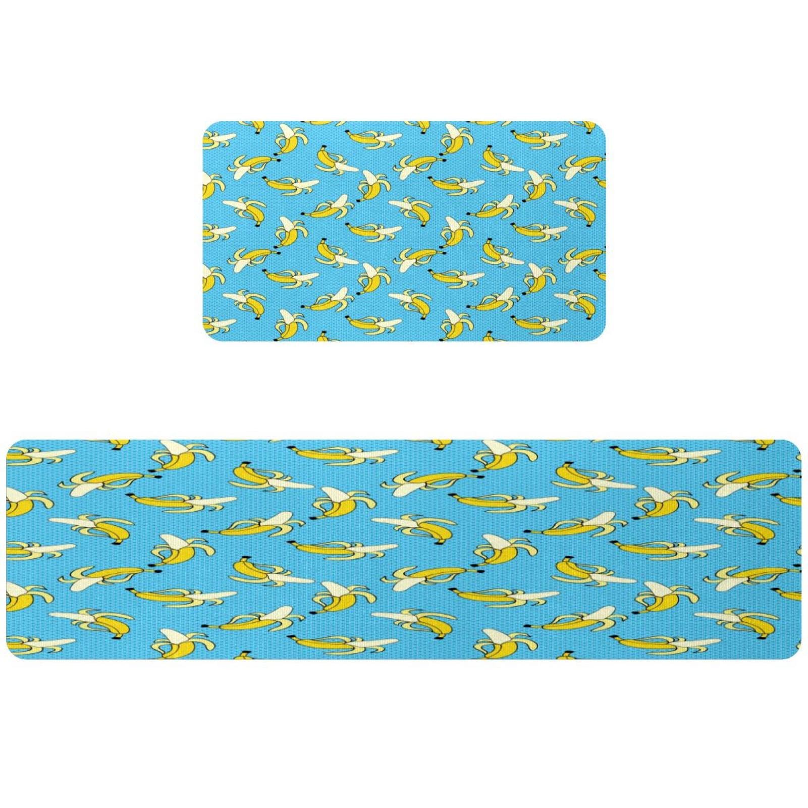 Alfombras de cocina antideslizantes lavables con diseño de plátanos