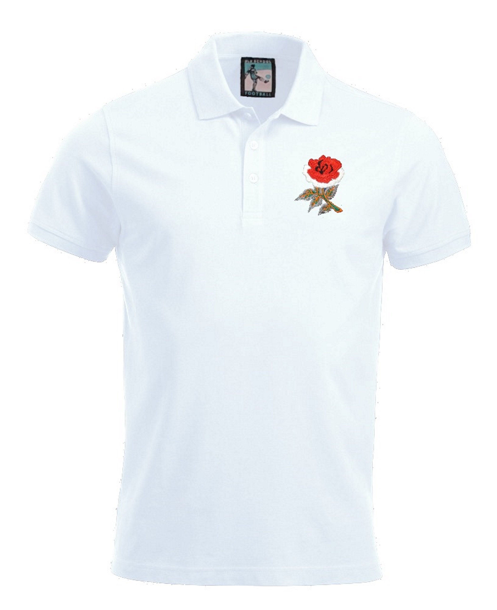 Old School Football England Retro Rugby Polo Embroidered Logo — image 1