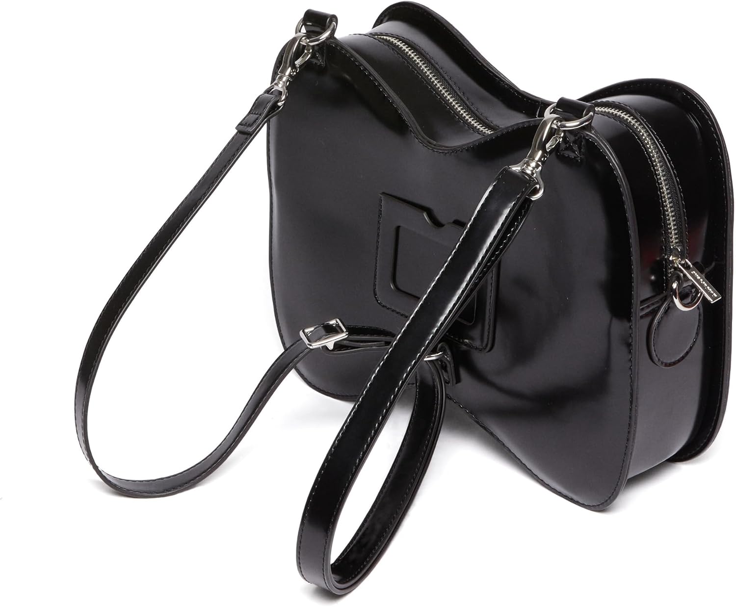 Dr. Martens Vegan Leather Bow Shaped Bag, Black Oxford Rub Off