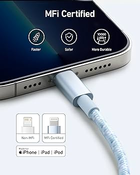 Amazon.co.jp: Anker 高耐久ナイロン ライトニングケーブル MFi認証
