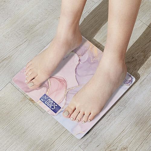 Miniatura 10 de Báscula digital de baño para peso corporal, 400 libras, báscula digital personalizada con pantalla retroiluminada, fácil lectura (batería no