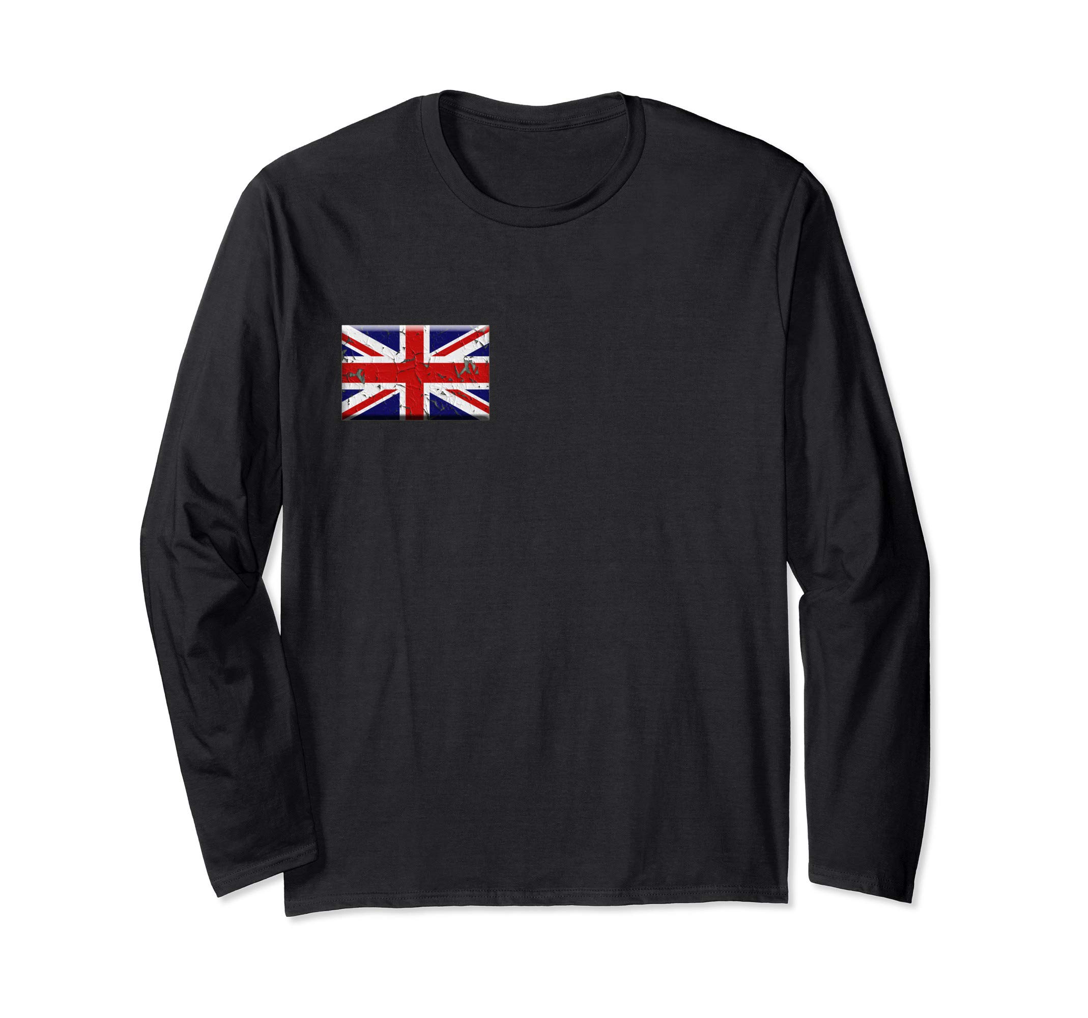 "British Flag Union Jack" graphic design long sleeve TshirtOEKO-TEX STANDARD 100